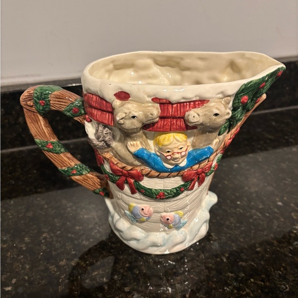1995 Vintage Omnibus by Fitz and Floyd Santa’s Ark Christmas Pitcher - Picture 3 of 7